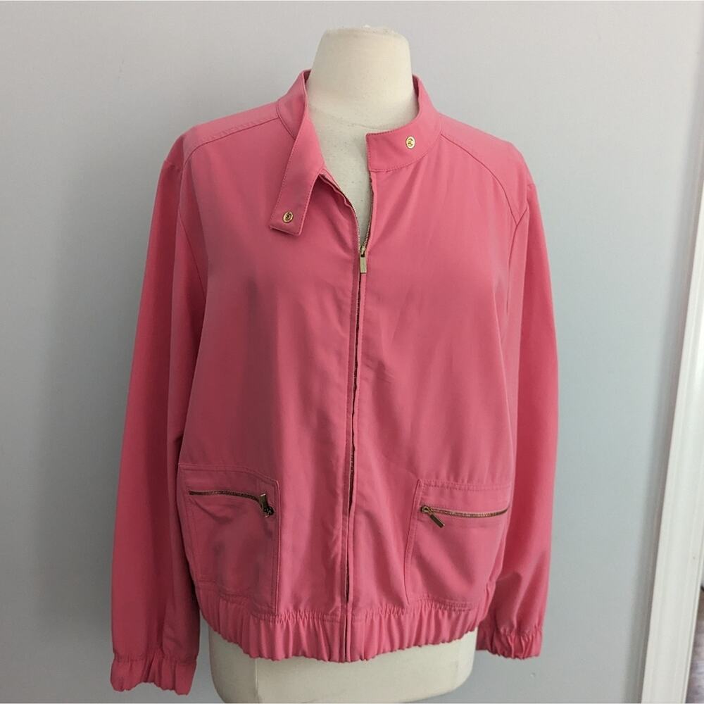 Women's St. John Pink Coral Blazer XL Small Flaw
